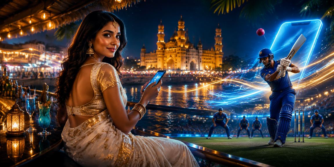 Rummy player watching IPL cricket match on mobile in Hyderabad