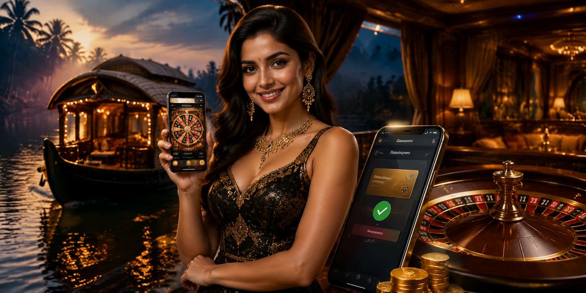Kerala backwaters with online roulette gaming theme